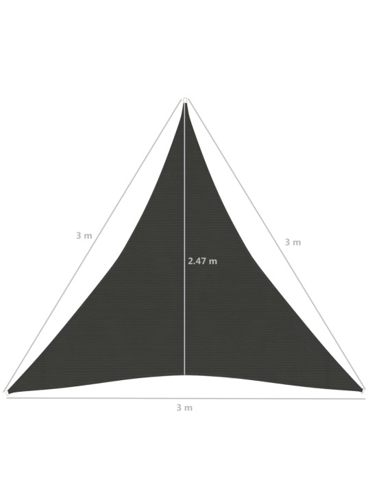 Aurinkopurje 160 g/m² antrasiitti 3x3x3 m HDPE