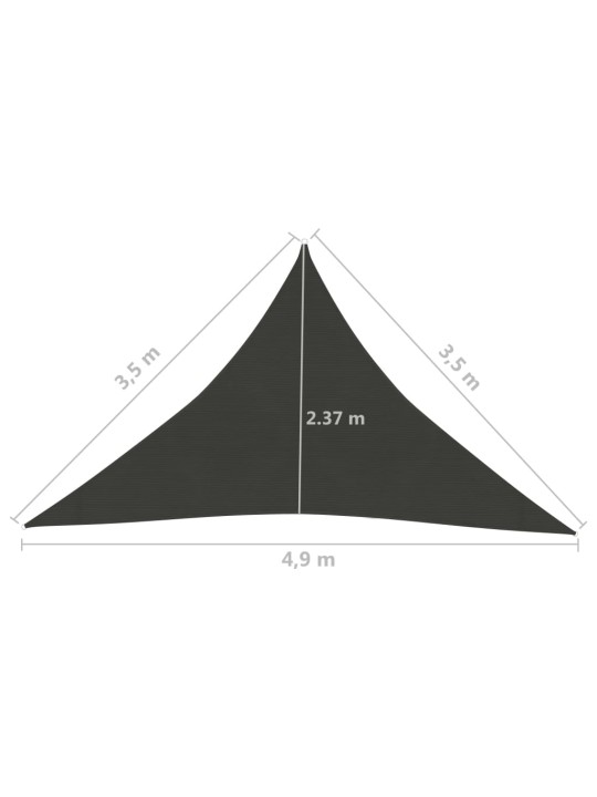 Aurinkopurje 160 g/m² antrasiitti 3,5x3,5x4,9 m HDPE