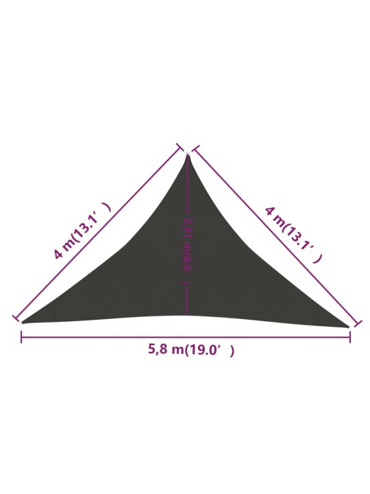 Aurinkopurje 160 g/m² antrasiitti 4x4x5,8 m HDPE