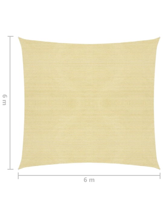 Aurinkopurje 160 g/m² beige 6x6 m HDPE