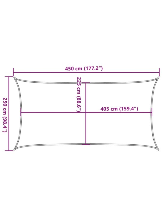 Aurinkopurje 160 g/m² beige 2,5x4,5 m HDPE