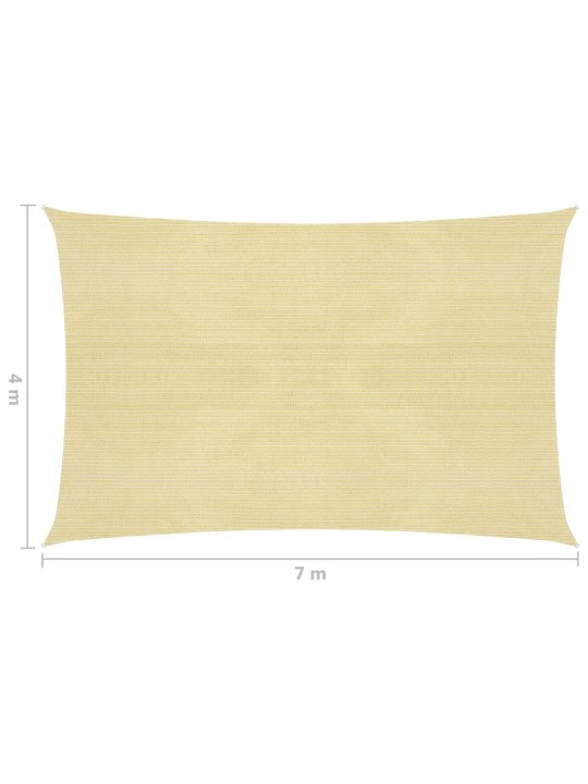 Aurinkopurje 160 g/m² beige 4x7 m HDPE