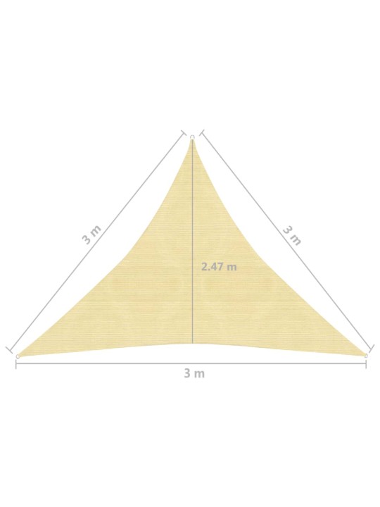 Aurinkopurje 160 g/m² beige 3x3x3 m HDPE