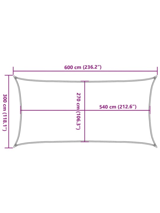 Aurinkopurje 160 g/m² kerma 3x6 m HDPE