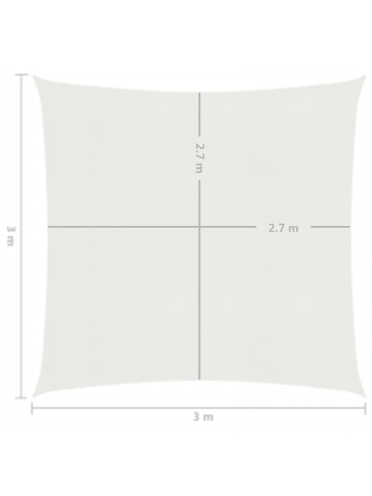 Aurinkopurje 160 g/m² valkoinen 3x3 m HDPE