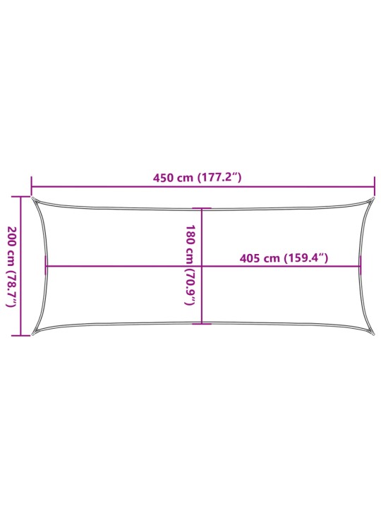 Aurinkopurje 160 g/m² valkoinen 2x4,5 m HDPE