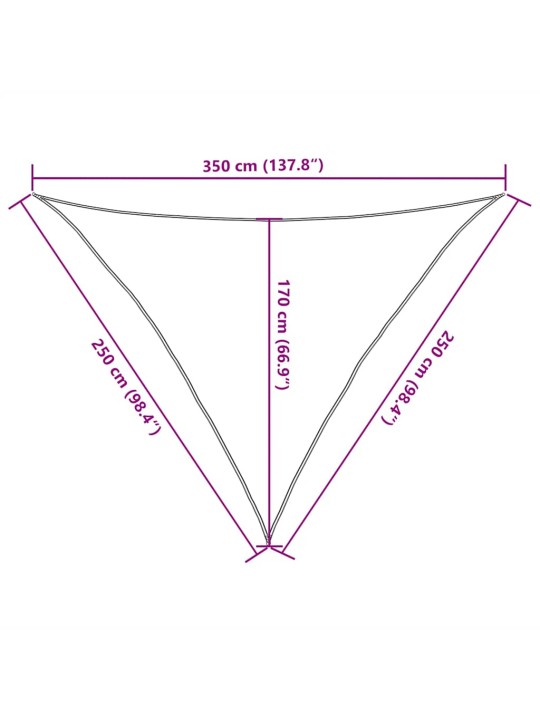 Aurinkopurje 160 g/m² valkoinen 2,5x2,5x3,5 m HDPE