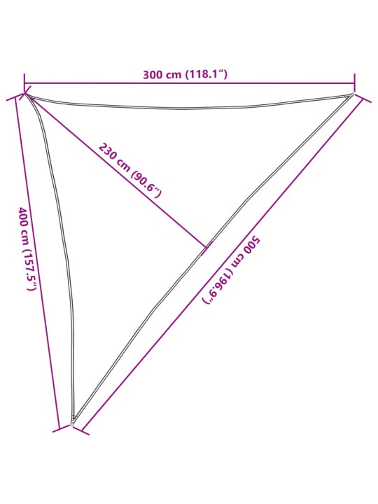 Aurinkopurje 160 g/m² valkoinen 3x4x5 m HDPE