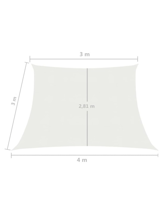 Aurinkopurje 160 g/m² valkoinen 3/4x3 m HDPE