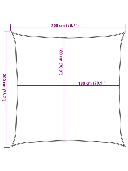 Aurinkopurje 160 g/m² vaaleanvihreä 2x2 m HDPE