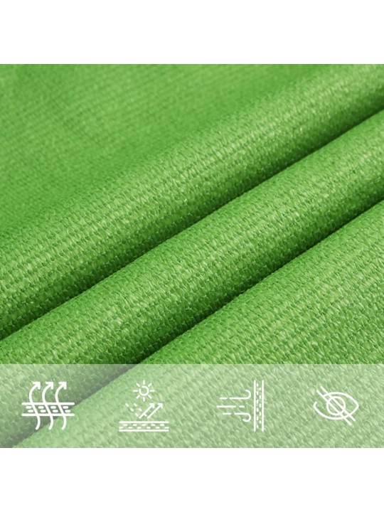 Aurinkopurje 160 g/m² vaaleanvihreä 2,5x2,5 m hdpe