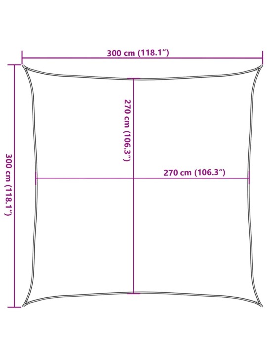 Aurinkopurje 160 g/m² vaaleanvihreä 3x3 m HDPE