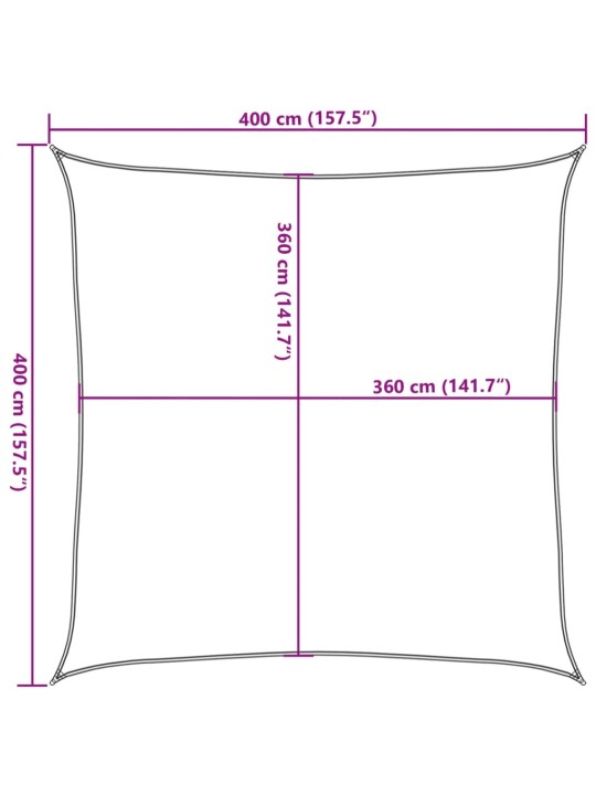 Aurinkopurje 160 g/m² vaaleanvihreä 4x4 m HDPE