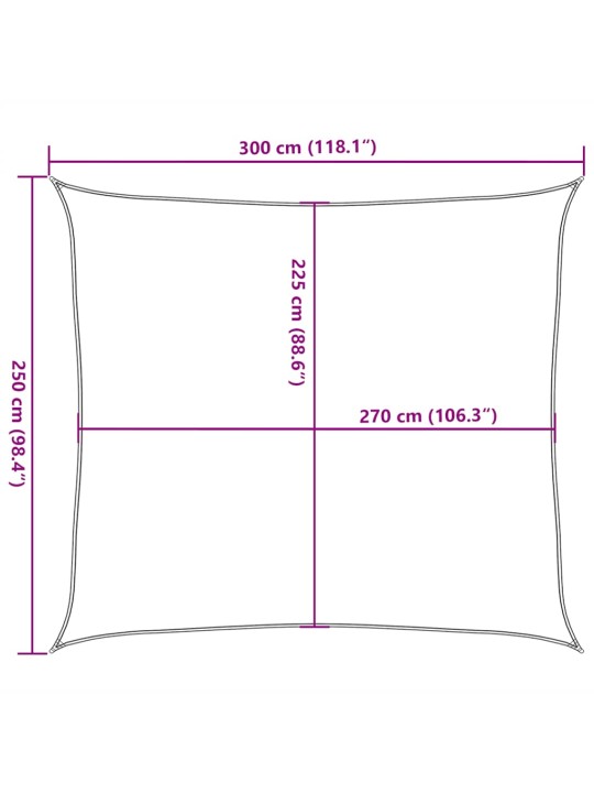 Aurinkopurje 160 g/m² vaaleanvihreä 2,5x3 m hdpe