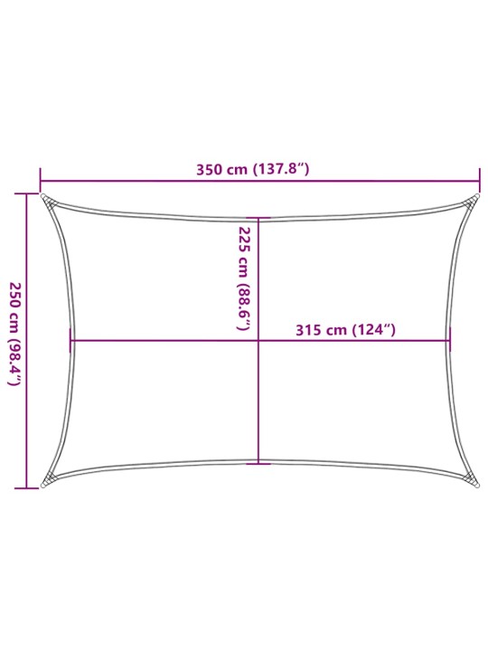 Aurinkopurje 160 g/m² vaaleanvihreä 2,5x3,5 m hdpe
