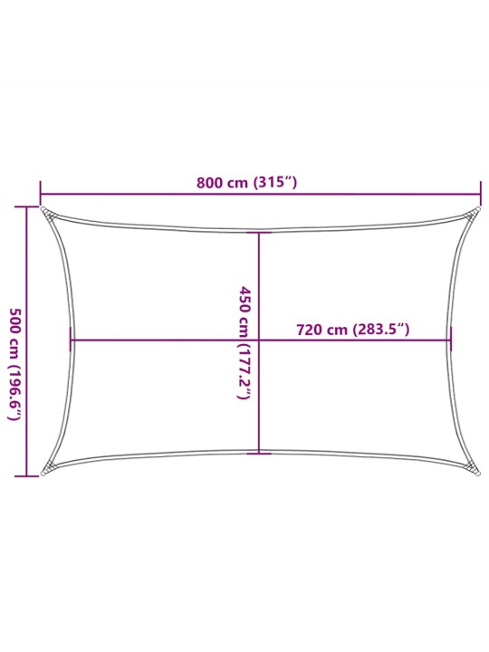Aurinkopurje 160 g/m² vaaleanvihreä 5x8 m hdpe