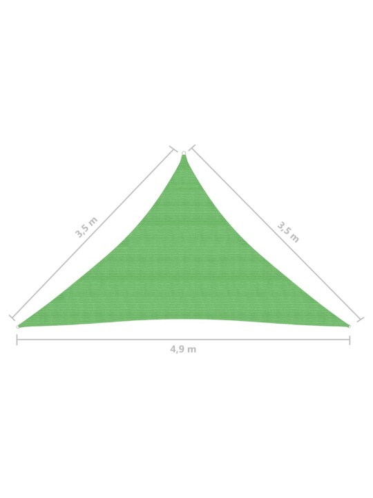 Aurinkopurje 160 g/m² vaaleanvihreä 3,5x3,5x4,9 m HDPE