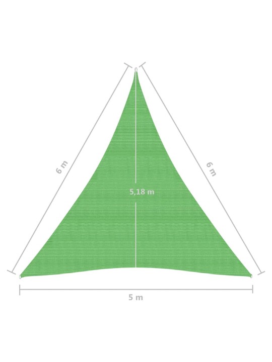 Aurinkopurje 160 g/m² vaaleanvihreä 5x6x6 m HDPE