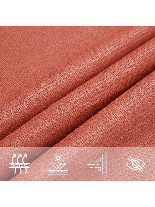 Aurinkopurje 160 g/m² terrakotta 2,5x2,5x3,5 m hdpe