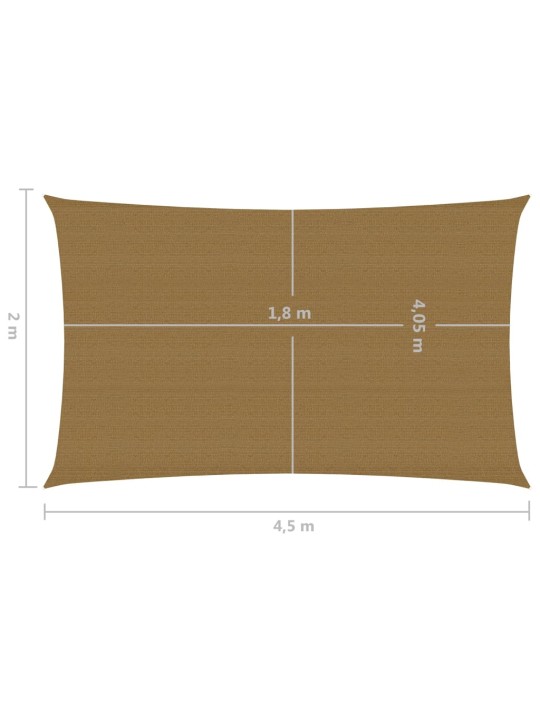 Aurinkopurje 160 g/m² harmaanruskea 2x4,5 m HDPE