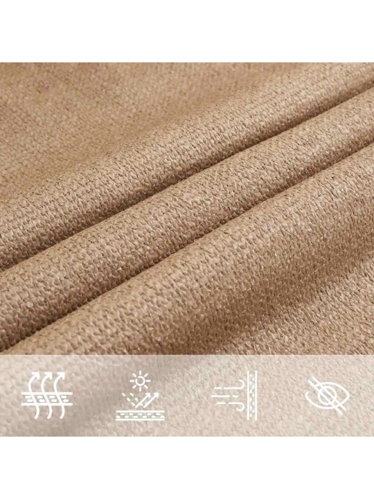 Aurinkopurje 160 g/m² harmaanruskea 3x4 m hdpe