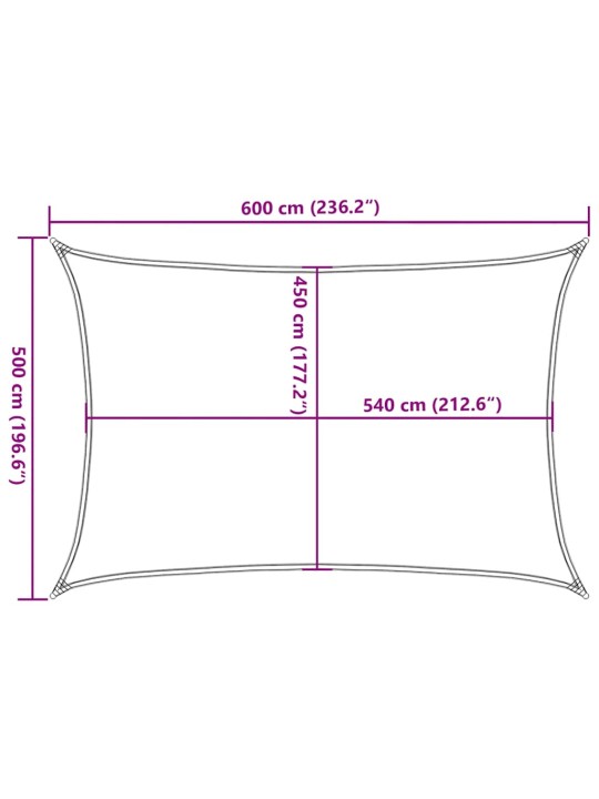 Aurinkopurje 160 g/m² harmaanruskea 5x6 m hdpe