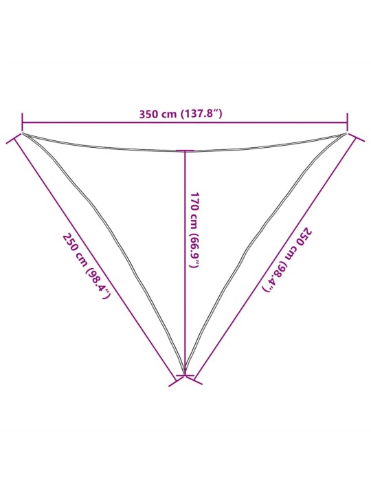 Aurinkopurje 160 g/m² harmaanruskea 2,5x2,5x3,5 m hdpe
