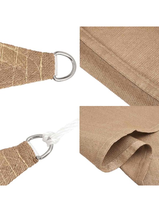 Aurinkopurje 160 g/m² harmaanruskea 3x3x4,2 m hdpe