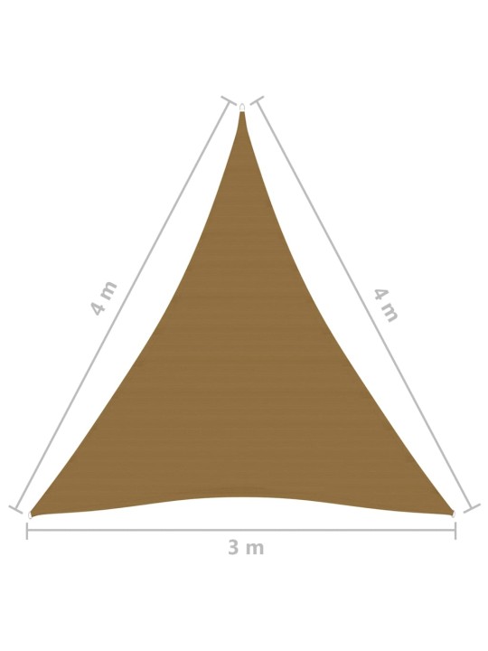 Aurinkopurje 160 g/m² harmaanruskea 3x4x4 m HDPE