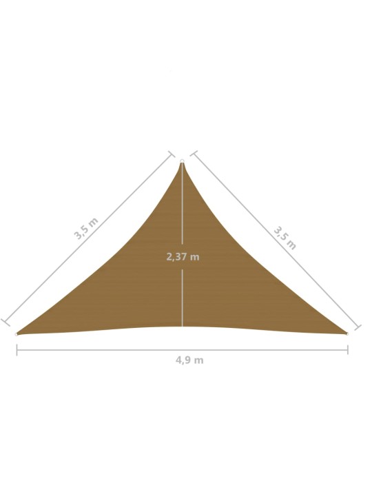 Aurinkopurje 160 g/m² harmaanruskea 3,5x3,5x4,9 m HDPE