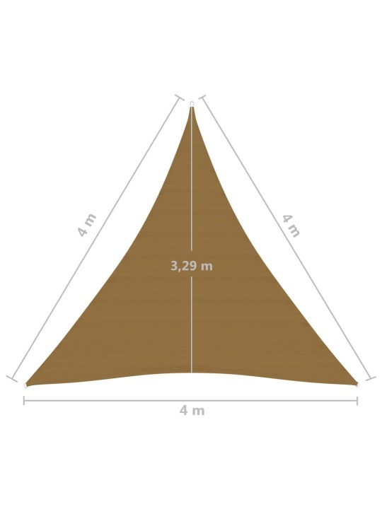 Aurinkopurje 160 g/m² harmaanruskea 4x4x4 m HDPE