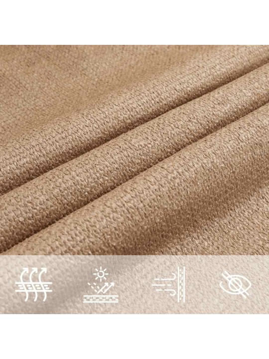 Aurinkopurje 160 g/m² harmaanruskea 4/5x4 m hdpe