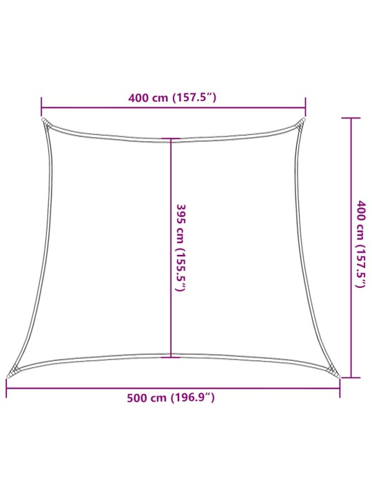 Aurinkopurje 160 g/m² harmaanruskea 4/5x4 m hdpe