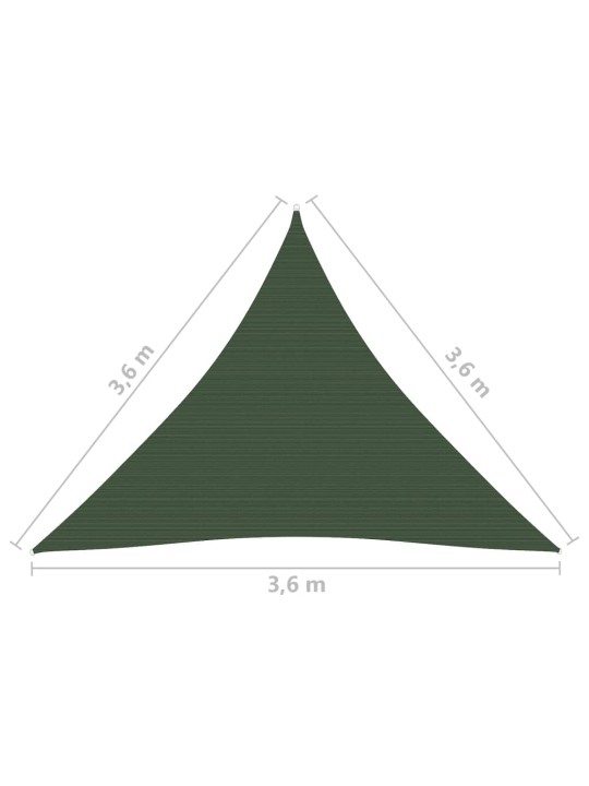 Aurinkopurje 160 g/m² tummanvihreä 3,6x3,6x3,6 m HDPE