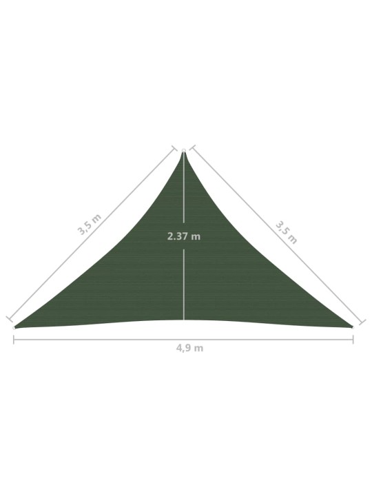 Aurinkopurje 160 g/m² tummanvihreä 3,5x3,5x4,9 m HDPE