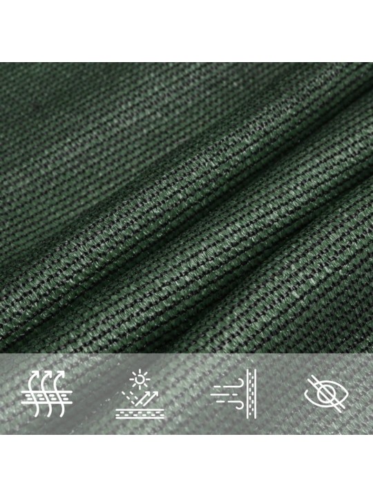 Aurinkopurje 160 g/m² tummanvihreä 4/5x4 m hdpe