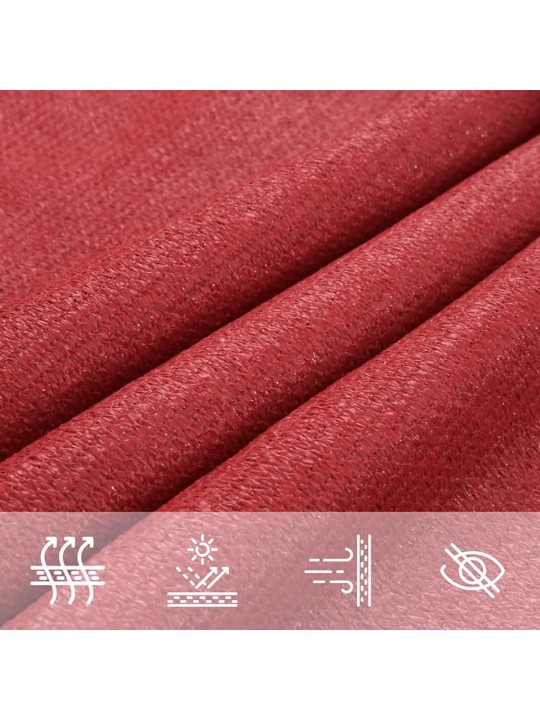 Aurinkopurje 160 g/m² punainen 3x4x5 m hdpe