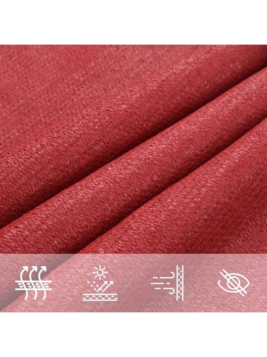 Aurinkopurje 160 g/m² punainen 4/5x4 m hdpe
