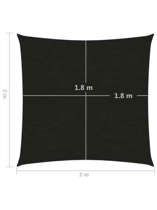 Aurinkopurje 160 g/m² musta 2x2 m HDPE