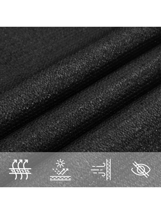 Aurinkopurje 160 g/m² musta 2,5x2,5x3,5 m hdpe