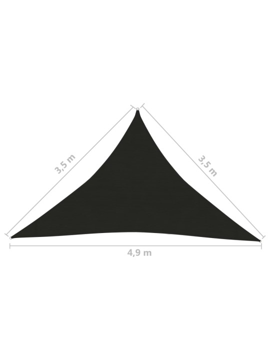 Aurinkopurje 160 g/m² musta 3,5x3,5x4,9 m HDPE