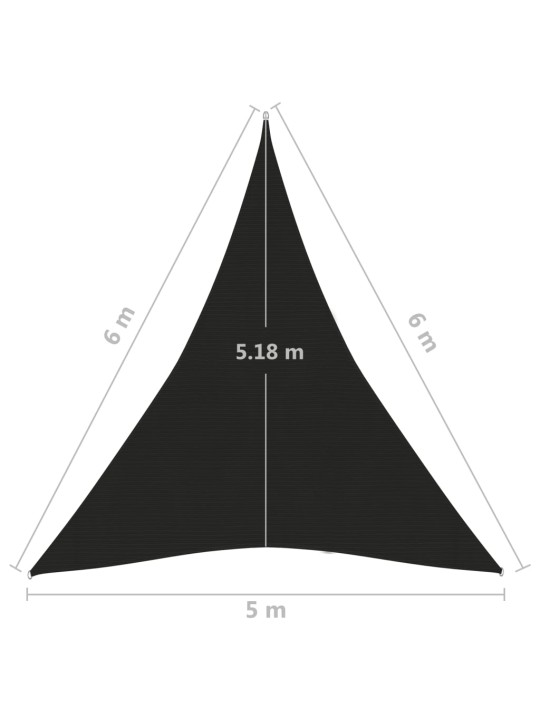 Aurinkopurje 160 g/m² musta 5x6x6 m HDPE