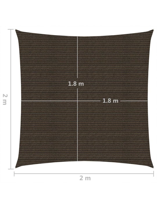 Aurinkopurje 160 g/m² ruskea 2x2 m HDPE