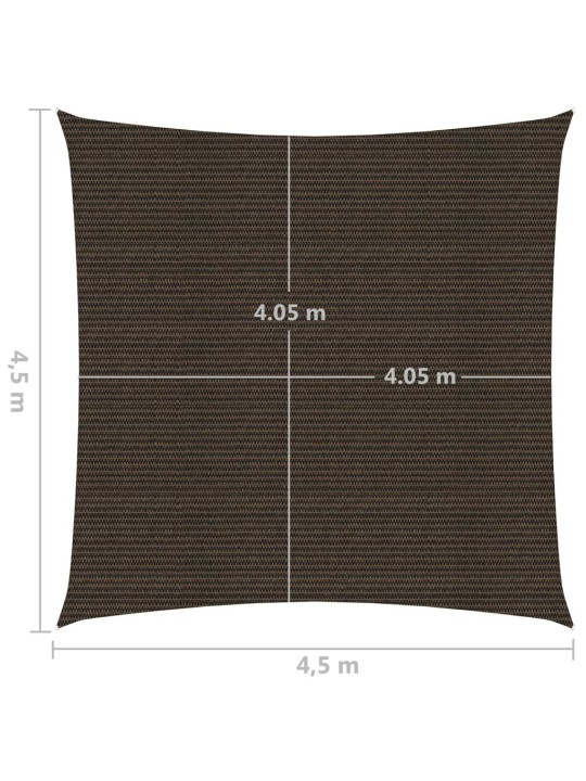 Aurinkopurje 160 g/m² ruskea 4,5x4,5 m HDPE