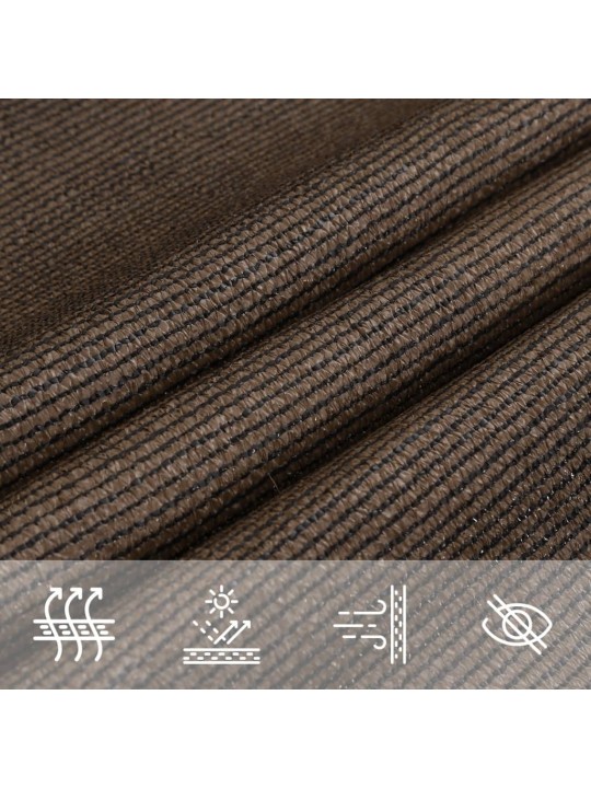 Aurinkopurje 160 g/m² ruskea 7x7 m hdpe