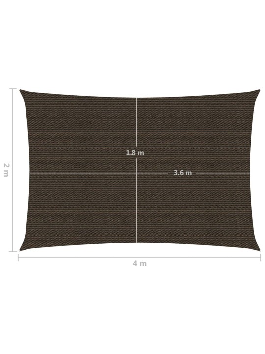 Aurinkopurje 160 g/m² ruskea 2x4 m HDPE