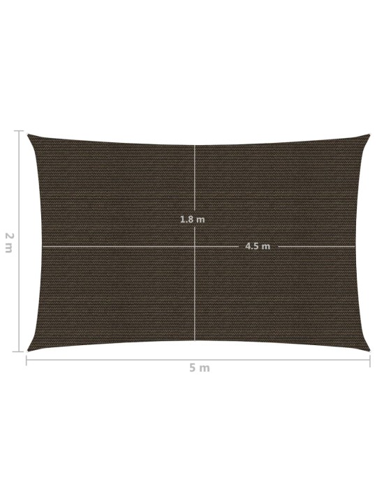 Aurinkopurje 160 g/m² ruskea 2x5 m HDPE