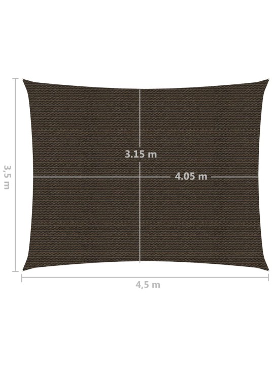 Aurinkopurje 160 g/m² ruskea 3,5x4,5 m HDPE