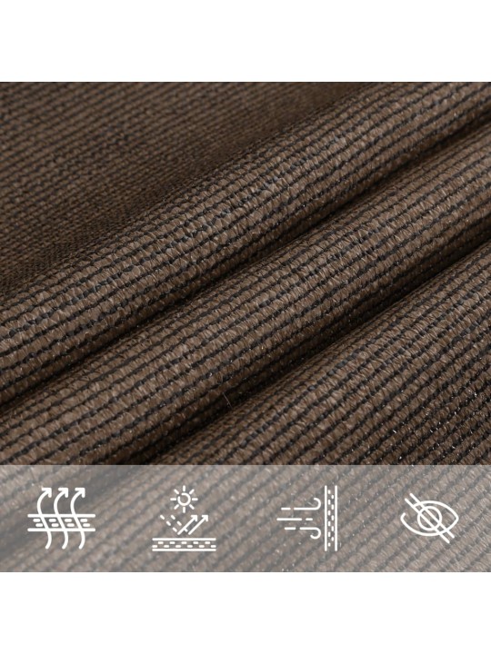 Aurinkopurje 160 g/m² ruskea 4x6 m hdpe