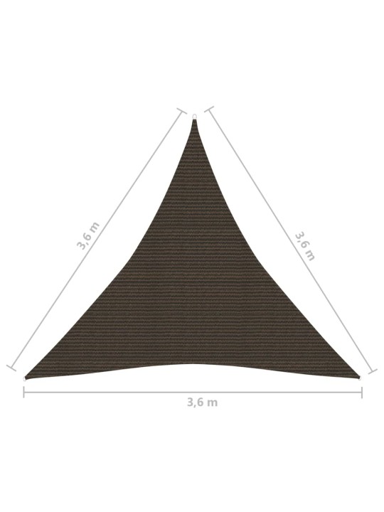 Aurinkopurje 160 g/m² ruskea 3,6x3,6x3,6 m HDPE